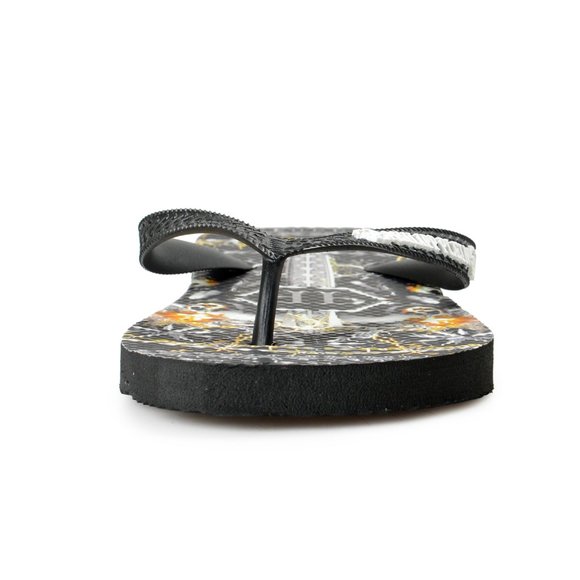 Philipp Plein Black/Multi Rubber Logo Print Flip Flops Shoes main image 5